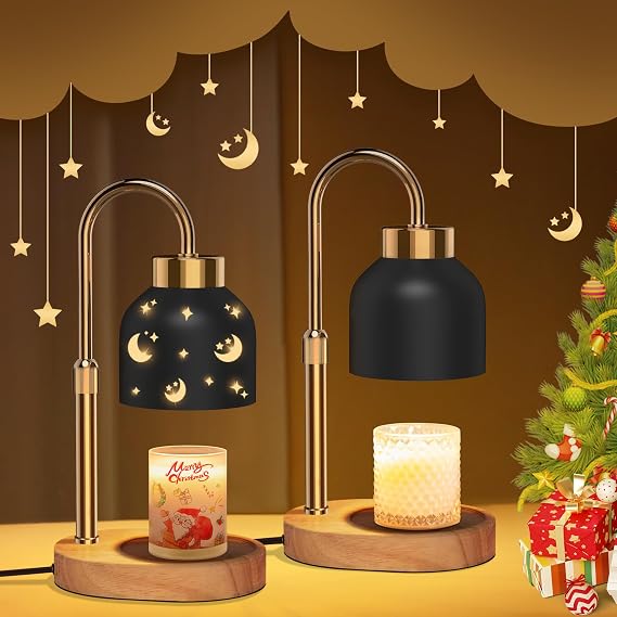 Candle Warmer Lamp Timer and Dimmer, Candle Warmer Lamp 2 Pack, Best House Warming Gift for Christmas
