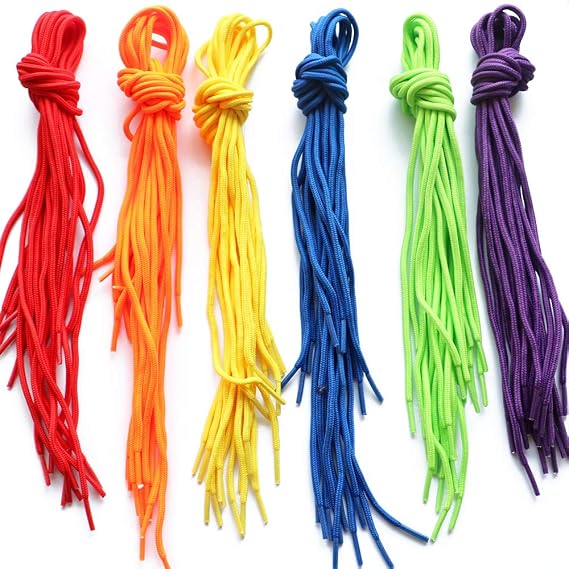 YEJI 60 Pieces Threading Laces Colored Creative Beading Laces for Threading Projects Threading Button and Beads