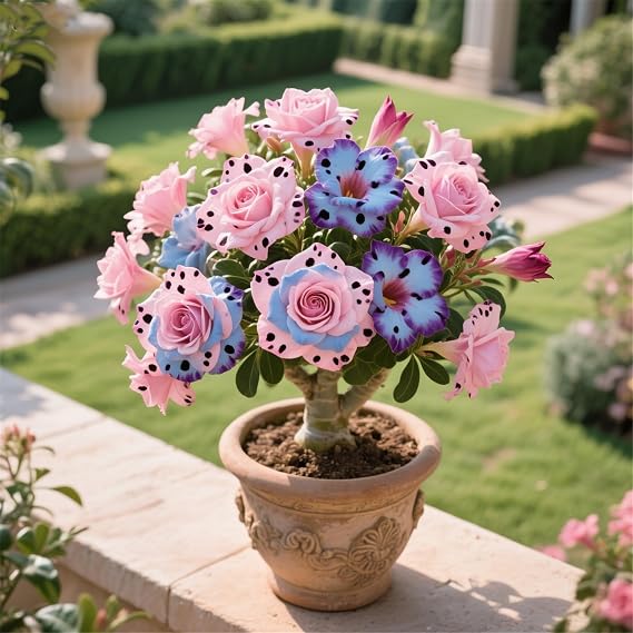 Desert Rose Bulbs UK/Perennial,Desert Rose Plant Bulbs,Adenium obesum Plant,Mix,Excellent Display-1bulbs-A