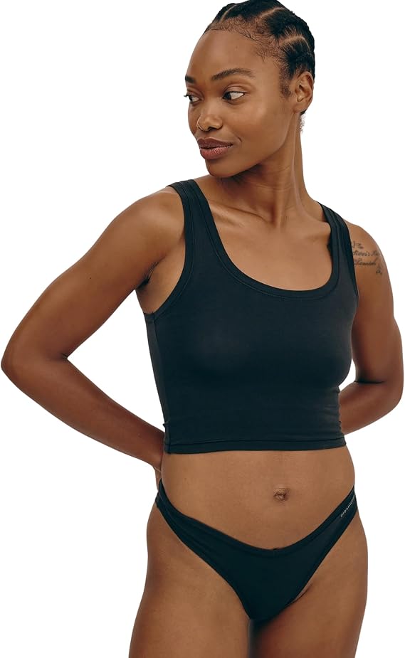 Organic Basics Women's Flex Crop Scoop Neck Tank Top