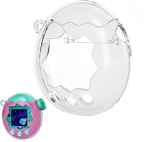 Protective Case Compatible with Tamagotchi Paradise Virtual Pet, Crystal Clear Case, Openable Design, Waterproof & Sweatproof, Shockproof (Transparent)