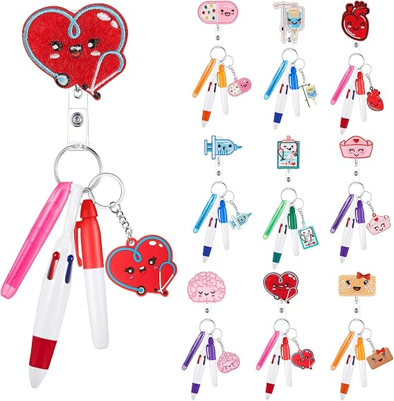 Henoyso 54 Pcs Nurse Badge Reel Bulk, Classic