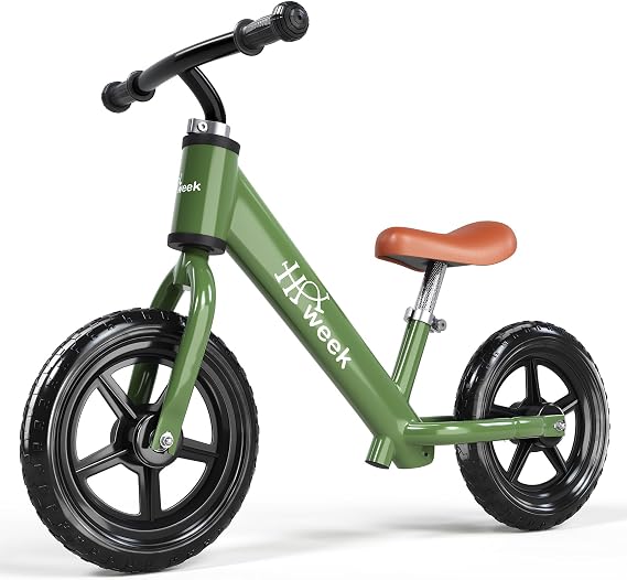 Toddler Balance Bike for Kids 2-5 Years 12 No Pedal Training Toddler Bike Adjustable Seat & Handlebar Best Gifts for 1-3 Boys Girls (Green)
