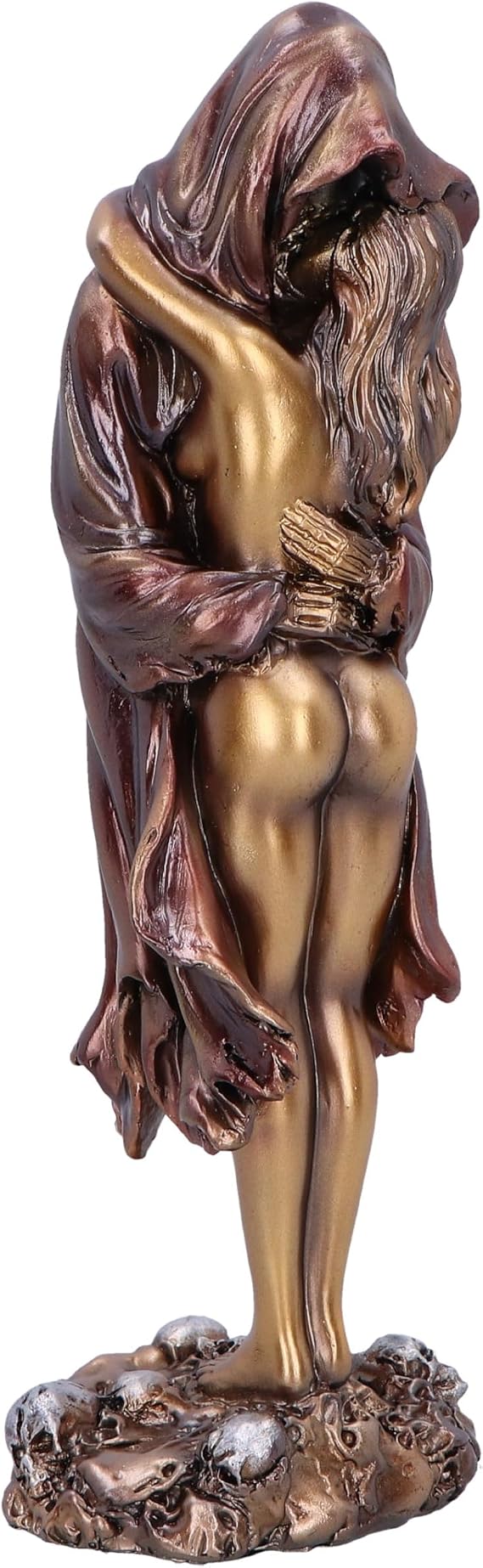 Nemesis Now Final Embrace Reaper Lady Ornament, Resin, Bronze, 26cm | Original Nemesis Now Design, Skeleton Collectible