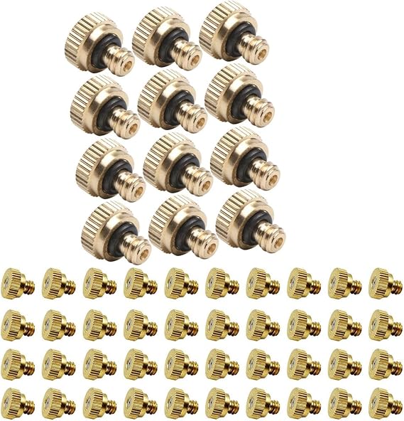 brass atomizing nozzle water mist nozzle hose atomizing nozzle metal hose fire hose nozzle water nozzle atomizing nozzle hose head 40pc 0.7mm（0.0276in）
