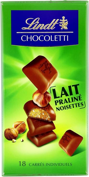 Lindt Milk Chocolate bar Praline Hazelnuts 100 g