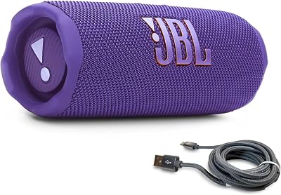 JBL Flip 7 Purple  Bundle with USB-C Braided Cable