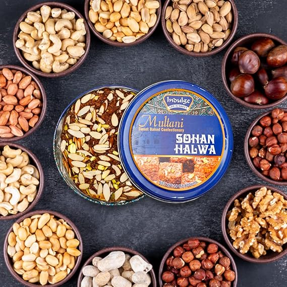 Multani Sohan Halwa 400g | Authentic Pakistani Sweet with Nuts | Traditional Multan Dessert | Rich & Crispy Halwa with Almonds, Pistachios & Cardamom | Premium Gift Box