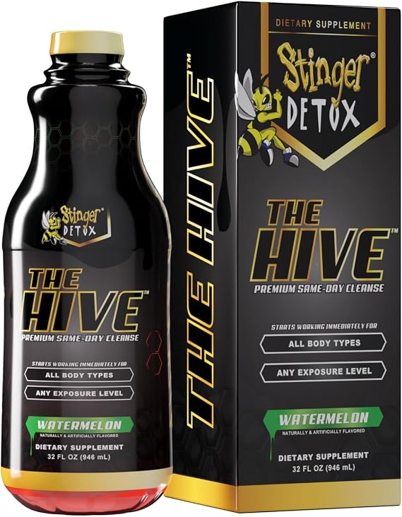 Stinger Detox The HIVE Premium Same-Day Cleanse 32 OZ Drink - Watermelon Flavor - 32 Ounces