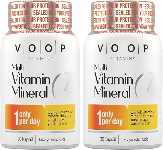 VOOP Multivitamin & Mineral 30 Kapsül | 11 Vitamin, 9 Mineral (2 paketi)