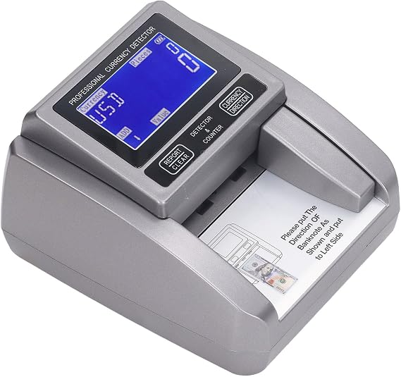 Multi Currency Bill Counter with UV MG IR MT Counterfeit Detection, Denomination Money Counter Machine, Add and Batch Mode, 120 Bills per Min, LED Display Cash Counting Machine