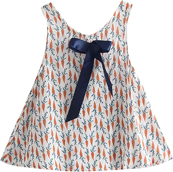 Baby Princess Dress Girls White Dress Toddler Kids Baby Girls Clothes Summer Sleeveless Floral Princess Dress