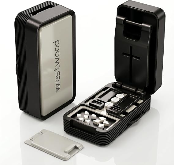Pill Cutter, Pill Splitter for Small Pills, Cut into 1/2, 1/4 Pills, Black