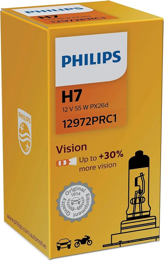Philips H7 55WATT + 30% More Light Bulb Premium halogen (1 Piece)