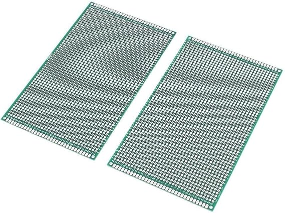2PCS (9 x 15cm) PCB Board Universal Double Sided Prototyping Breadboard Panel Circuit Board for DIY Soldering