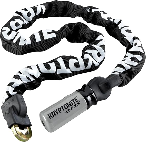 Kryptonite Kryptolok 912 Bike Chain Lock, 4 Feet Long 9mm Steel Chain Heavy Duty Anti-Theft Sold Secure Gold Bicycle Chain Lock with Keys for Bike, Motorcycle, Scooter, Bicycle, Door, Gate, Fence | chain-bike-locks