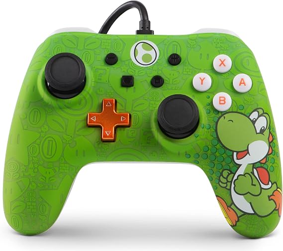 Wired PowerA controller for Nintendo Switch - Yoshi, Gamepad, game controller, wired controller, officially licensed
