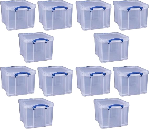 Really Useful Box 32 Liter Storage Container, 12 Pack