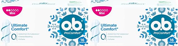 o.b. procomfort tampon mini, 16'lı (2 paketi)