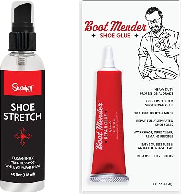 FOOTMATTERS StretchAll Shoe Stretch Spray and Boot Mender Shoe Glue Bundle