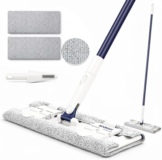 BOOMJOY Microfiber Mops for Floor Cleaning - Flat Mop for Hardwood Floors