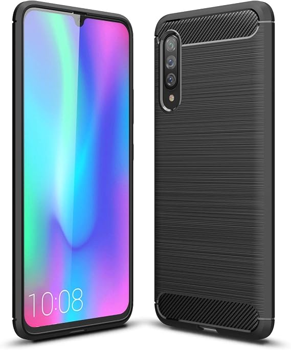 Case for Galaxy A90 5G Case, Carbon Fiber Texture Design Cover Anti-Scratch Shock Absorption Case for Samsung Galaxy A90 5G (Black)