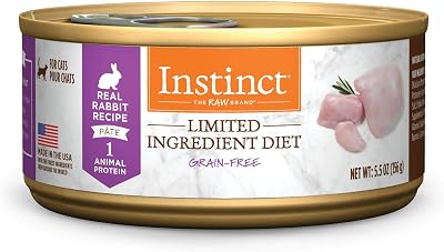 Instinct Limited Ingredient Wet Cat Food, Limited Ingredient Diet Natural Grain Free Canned Cat Food
