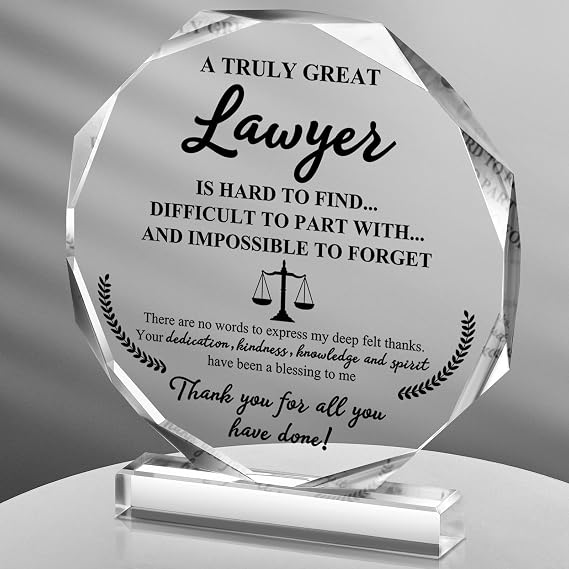 Fairysandy Lawyer Gifts for Women Men Acrylic Desk Plaque Bar Exam Passed | Law Student Congratulate Gifts Appreciation Gift Attorneys Acrylic Office Desk Decor a Truly Great Lawyer Is Hard to Find
