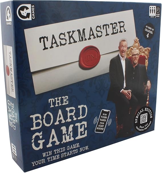 Ginger Fox Taskmaster Board Game | New Content 2026 | Special Edition | Official Family Party Game | Silly Tasks and Video Challenges | Judge and be Judged | Your Time Starts Now | For Ages 8+ Years