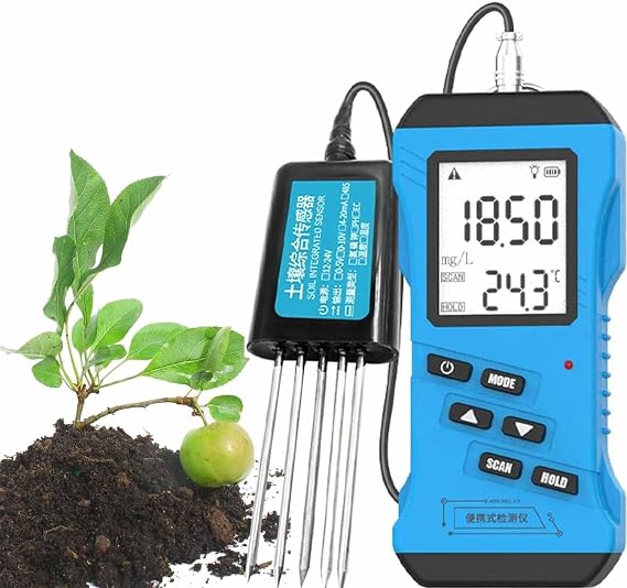7 in 1 Soil Tester, Nitrogen, Phosphorus, Potassium Npk Tester, Ph, Moisture, Nutrient Conductivity, Ec Meter,High Accuracy Digital Sensitive,Soil Fertility Test