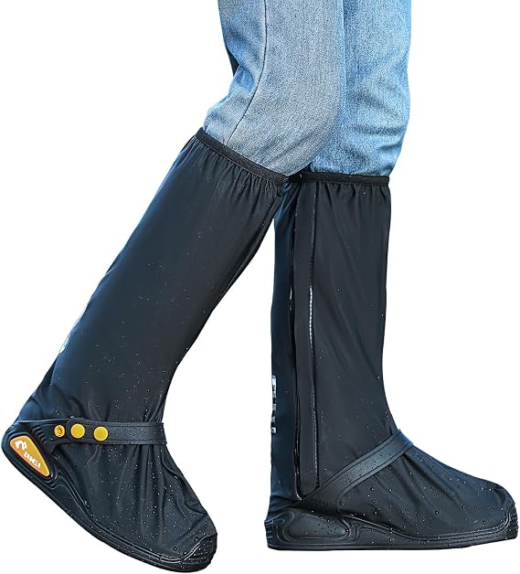 Waterproof Rain Boot Shoe Cover with Reflector Reusable & Foldable