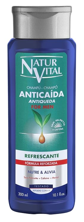 NaturVital Unisex Natural Hair SOS Refreshing Ginseng Mint Shampoo, Revitalizing & Fortifying Formula, Cruelty-Free & Paraben-Free