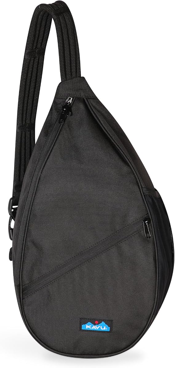 KAVU Paxton Rope Sling Pack for Hiking & Daily Commute, Raven