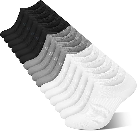 No Show Socks Womens 8 Pairs, Ankle Non Slip Low Short Invisible Socks