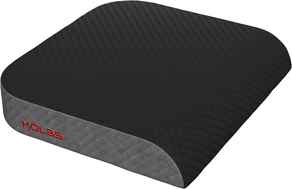 Kolbs Extra Large Seat Cushion, Stylish Plush Velvet Cover, X-Large Memory Foam for Office Chair, Floor Pillow, Cushion Back Pain Coccyx Pain Relief, Carry Handle (Extra Large)