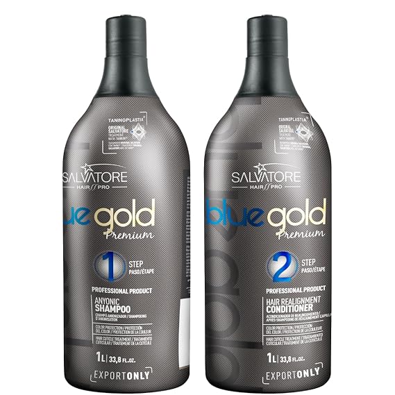Salvatore 1L Anti-Waste Shampoo, Conditioner Reconstructor - Premium Blue Gold Formulation