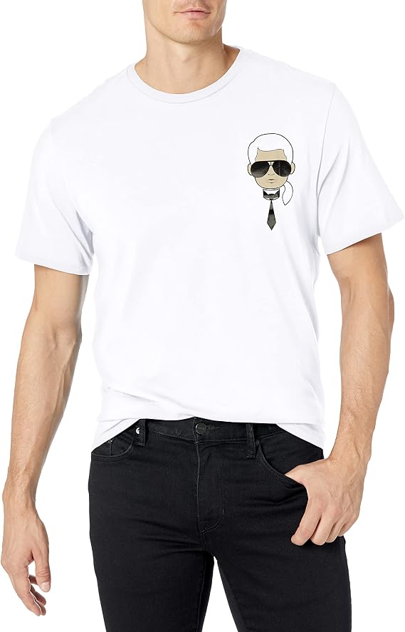 Karl Lagerfeld Men's Classic Karl Character Short Sleeve Crew Neck T-Shirt