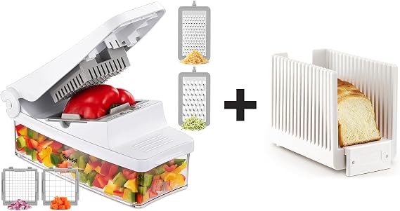 Food Chopper and Bread Slicer Bundle