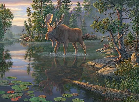 Buffalo Games - Kim Norlien - King of The North - 1000 Piece Jigsaw Puzzle for Adults Challenging Puzzle Perfect for Game Nights - Finished Puzzle Size is 26.75 x 19.75
