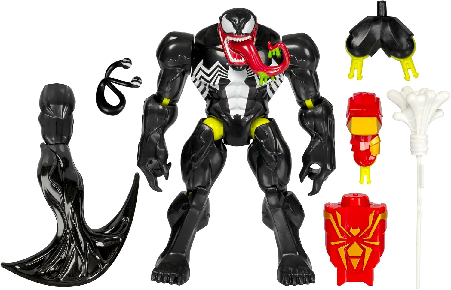 MixMashers Marvel Venom Custom Spider-Man Mix and Match Deluxe Action Figure and Accessories, Superhero Toys for Kids Ages 4 and Over with 12cm Scale 12cm