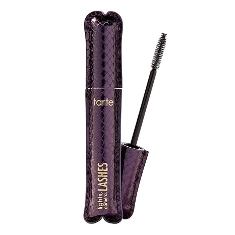 tarte lights, camera, lashes 4-in-1 mascara Volume, Length, Curl & Conditioning for Fuller Looking Lashes, Smudge-Proof, Flake-Free, Longwear, Vegan & Cruelty Free