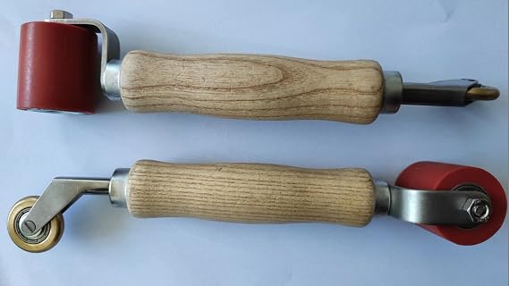 Pressure Rollers of 40mm Silicone Seam Roller with 6mm Brass Detail Penny Roller for PVC/TPO/EPDM Single Ply Roofing and Tape Hot Air Tools Overlap Welding