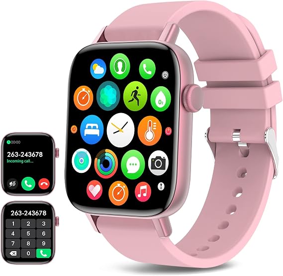 Smart Watch for Women (Answer/Make Calls) Compatible with iPhone/Android Phones - 1.9" HD Screen Fitness Tracker : Heart Rate/Sleep Monitor/Pedometer/Calories, Multiple Sports Tracker Watch Waterproof