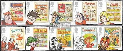 United Kingdom 3225-3234 Five Strips Complete.Issue. unmounted MintNever hinged  MNH 2012 Comic-Row The Dandy Stamps for Collectors Comics