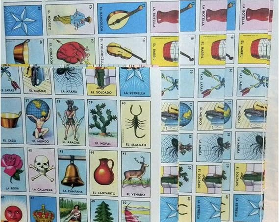 6 X Authentic Mexican Loteria Bingo Chalupa Game Poster Rolls to Make Boards New