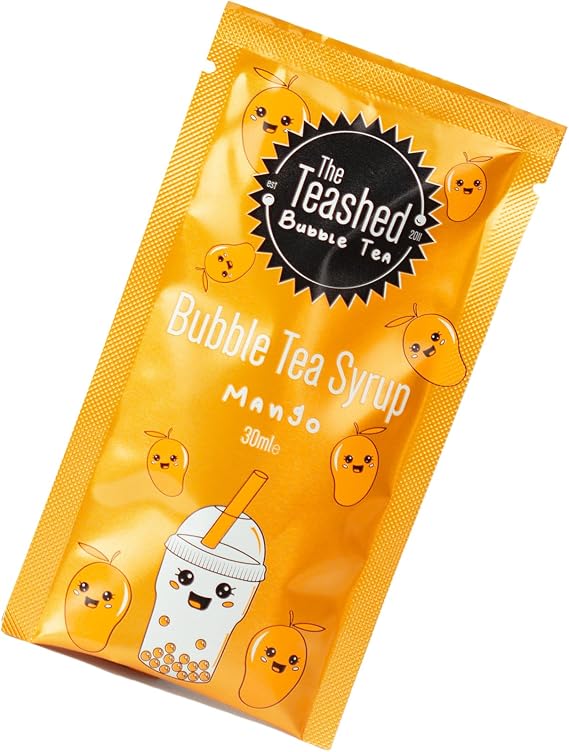 The TeaShed Mango Bubble Tea and Matcha Syrup | 30ml Fruit Syrup for Boba Tea and Matcha Latte Drinks | 1 to 4 Servings | Vegan