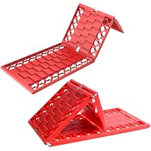 Foldable Emergency Tire Traction Mat, Car Escaper, Ideal to Unstuck Your Car From Snow, Ice, Mud, and Sand -2 Pack