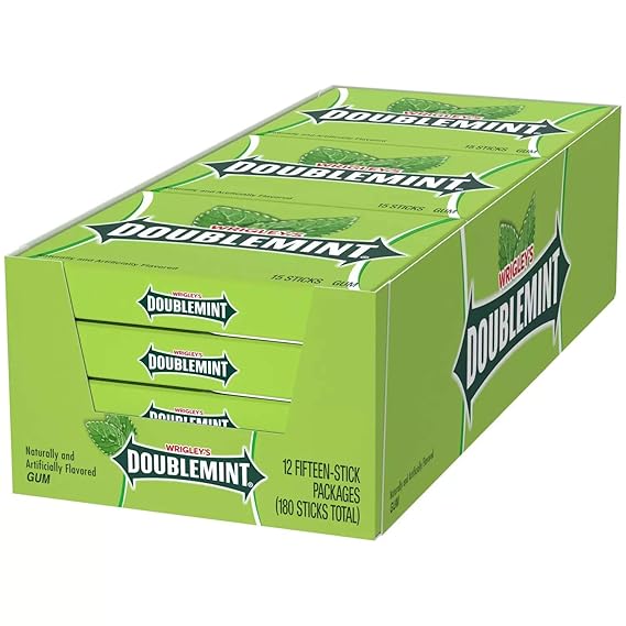 Wrigley's Doublemint Chewing Gum (15 Count, 12 Pack)