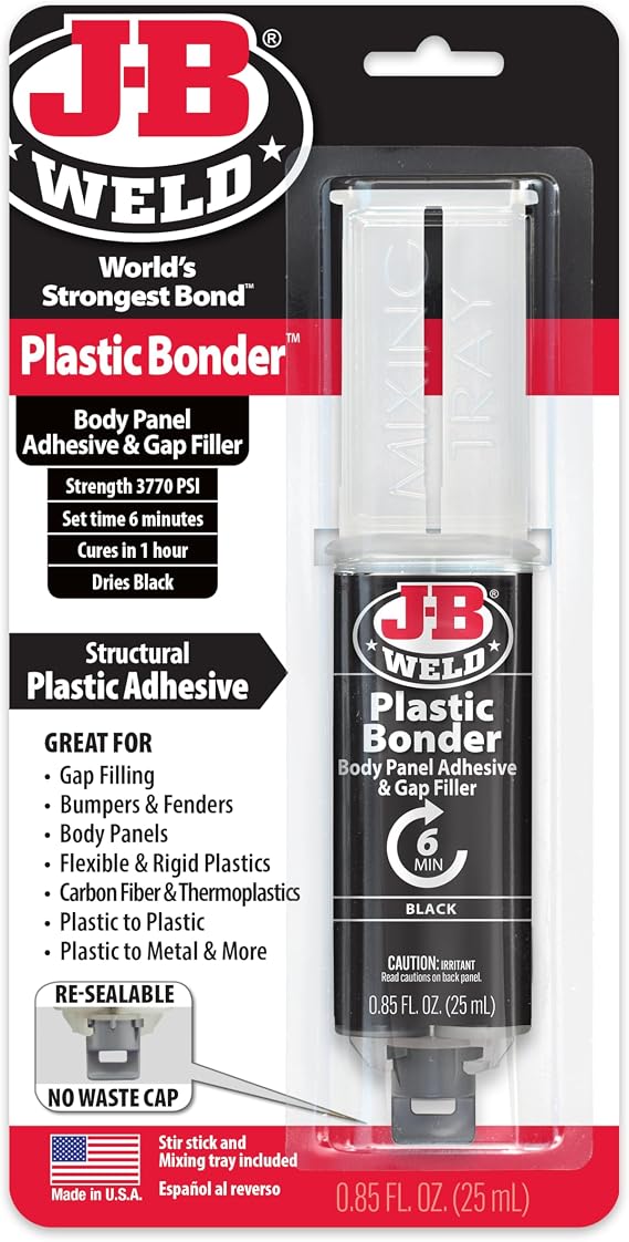 Simply 50139 J-B Weld PlasticBonder- Black,25 ml