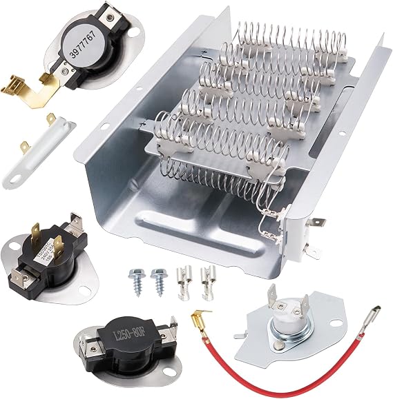 MEDC200XW3 MEDC215EW0 MEDC300XW0 Dryer Heating Element for Maytag | Replace Maytag MEDC215EW1 MEDC200XW0, MEDC200XW1 MEDC200XW2 MEDC300BW0, MEDC300XW1 MEDC400VW0, MEDC400BW0 MEDC465HW0